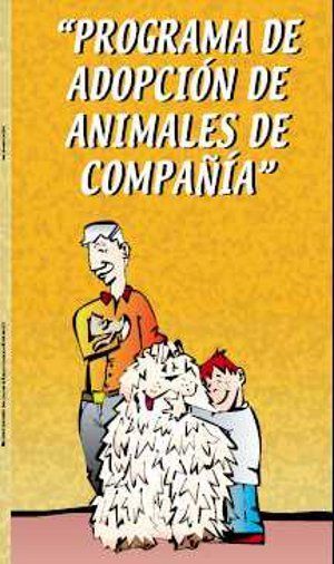 Cartel programa de adopción de animales de compañía