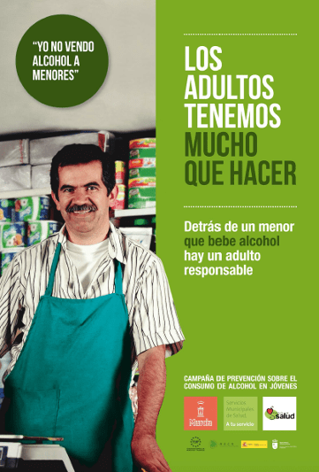 cartel campaña concienciación para la prevención del consumo de alcohol en menores
